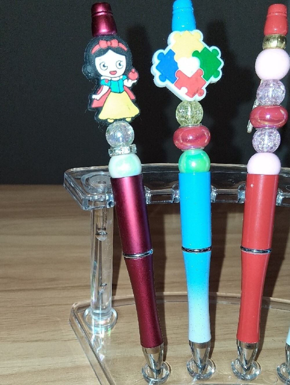 Handmade Cute Character Bead Pen- Blue & Red Assorted. SOLD SEP. - Picture 3 of 4